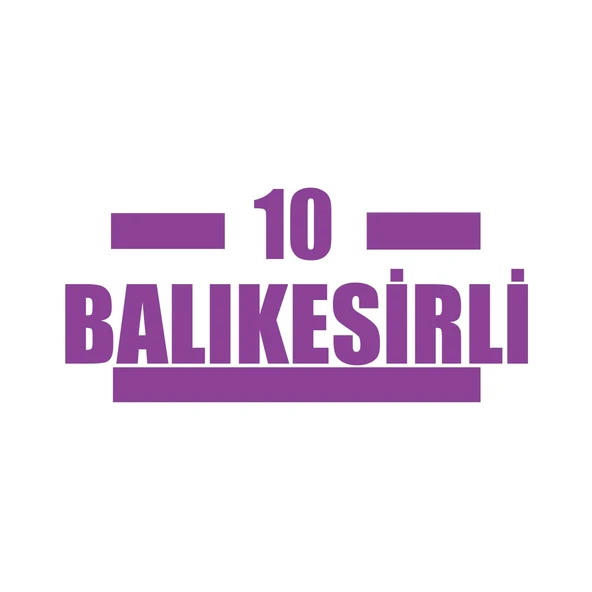 10 Balıkesirli Araba Sticker 17x17 Cm Mor ürün görseli 1