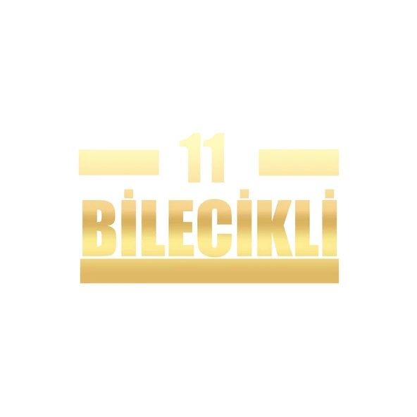 11 Bilecikli Araba Sticker 17x17 Cm Gold ürün görseli 1
