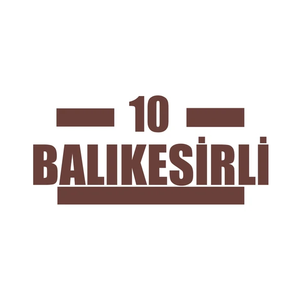 10 Balıkesirli Araba Sticker 17x17 Cm Kahverengi ürün görseli 1
