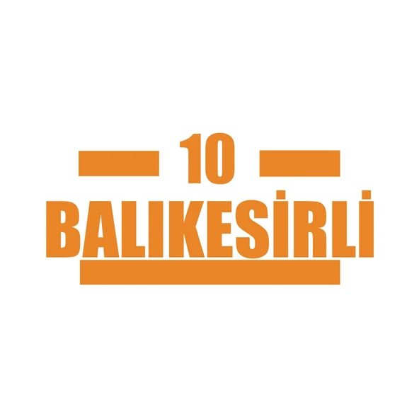 10 Balıkesirli Araba Sticker 17x17 Cm Turuncu ürün görseli 1