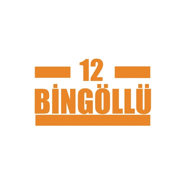 12 Bingöllü Araba Sticker 17x17 Cm Turuncu ürün görseli 1