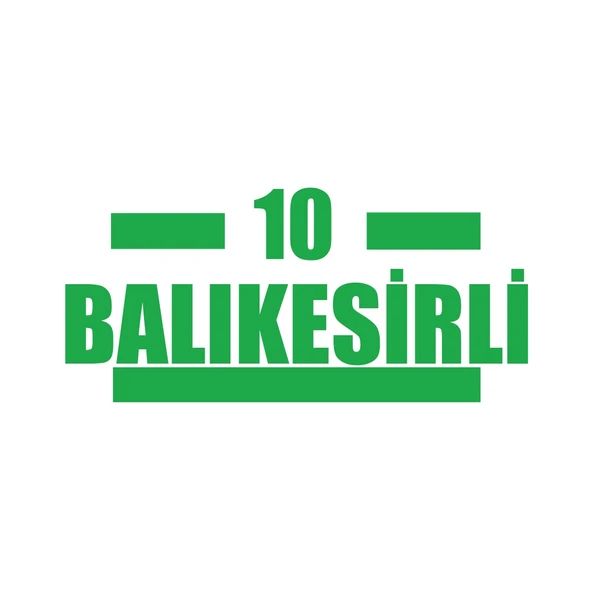 10 Balıkesirli Araba Sticker 17x17 Cm Yeşil ürün görseli 1