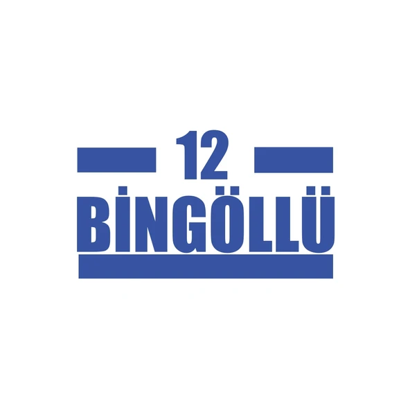 12 Bingöllü Araba Sticker 17x17 Cm Mavi ürün görseli 1