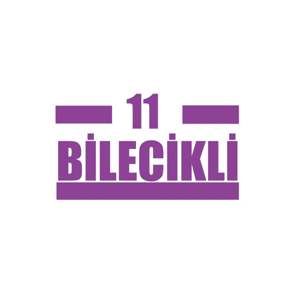 11 Bilecikli Araba Sticker 17x17 Cm Mor ürün görseli 1