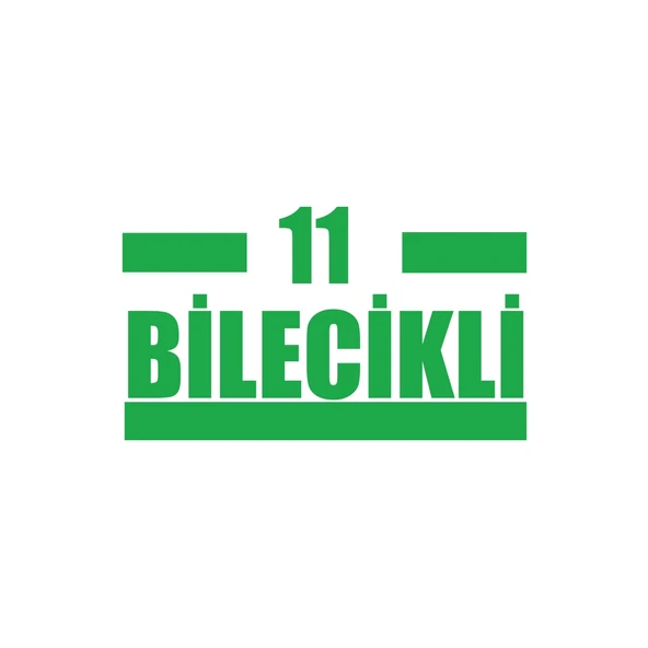 11 Bilecikli Araba Sticker 17x17 Cm Yeşil ürün görseli 1