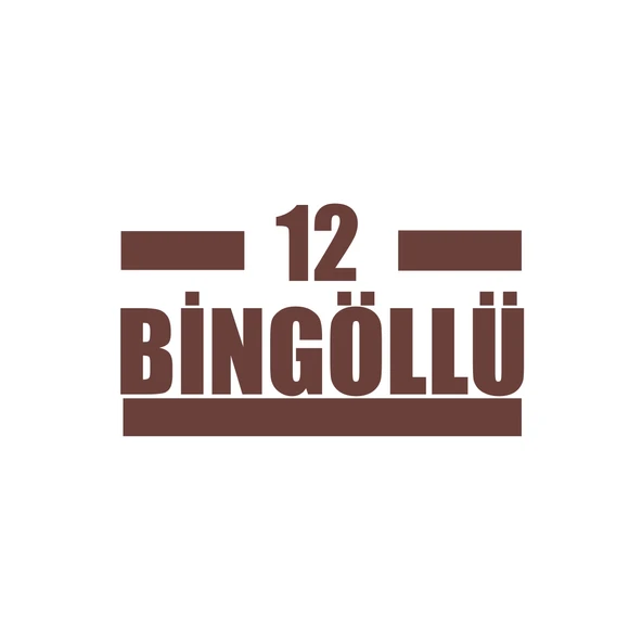 12 Bingöllü Araba Sticker 17x17 Cm Kahverengi ürün görseli 1