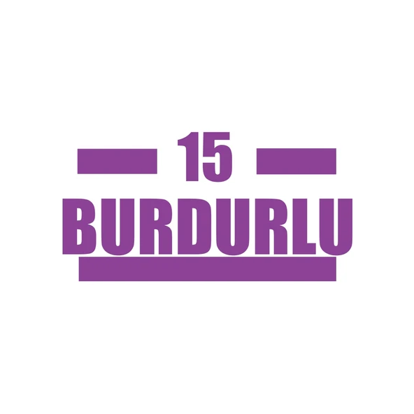 15 Burdurlu Araba Sticker 17x17 Cm Mor ürün görseli 1