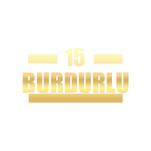 15 Burdurlu Araba Sticker 17x17 Cm Gold ürün görseli 1