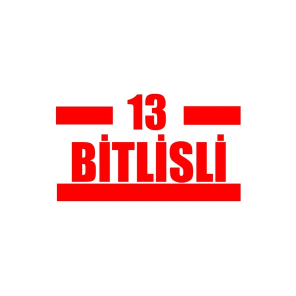 13 Bitlisli Araba Sticker 17x17 Cm Kırmızı ürün görseli 1
