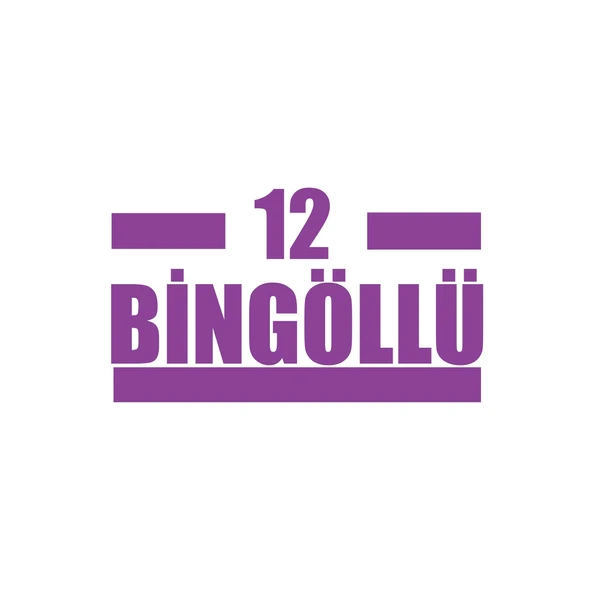 12 Bingöllü Araba Sticker 17x17 Cm Mor ürün görseli 1