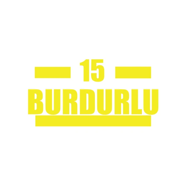 15 Burdurlu Araba Sticker 17x17 Cm Sarı ürün görseli 1