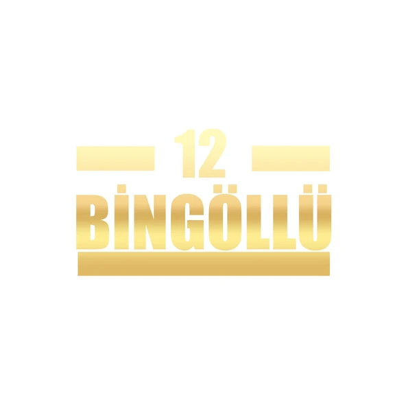 12 Bingöllü Araba Sticker 17x17 Cm Gold ürün görseli 1