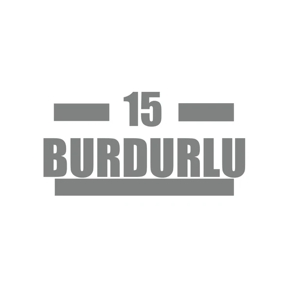 15 Burdurlu Araba Sticker 17x17 Cm Gri ürün görseli 1