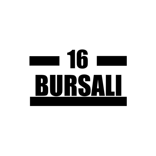 16 Bursalı Araba Sticker 17x17 Cm Siyah ürün görseli 1