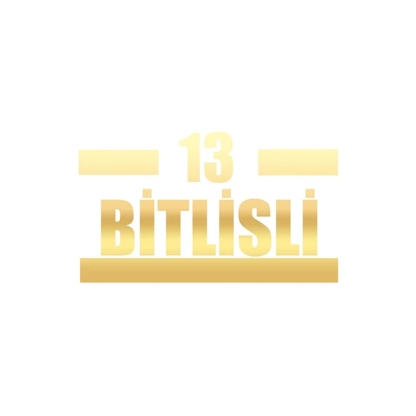 13 Bitlisli Araba Sticker 17x17 Cm Gold ürün görseli 1