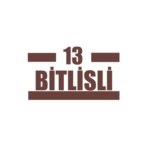13 Bitlisli Araba Sticker 17x17 Cm Kahverengi ürün görseli 1
