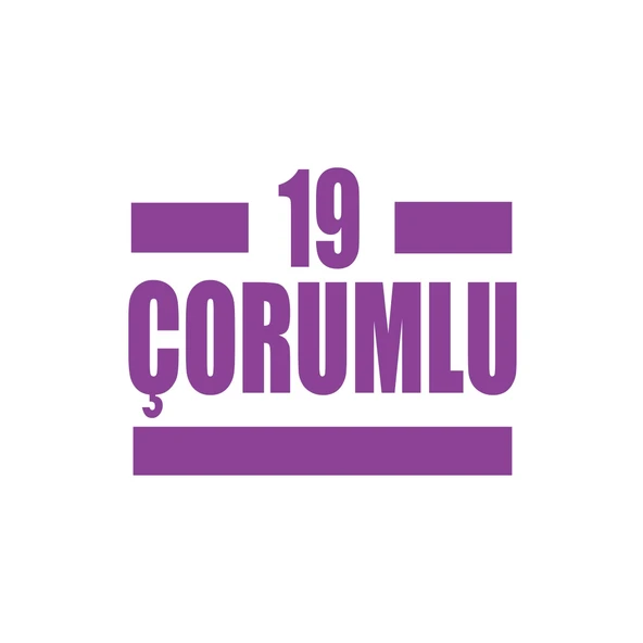 19 Çorumlu Araba Sticker 17x17 Cm Mor ürün görseli 1