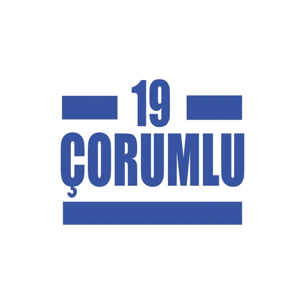 19 Çorumlu Araba Sticker 17x17 Cm Mavi ürün görseli 1