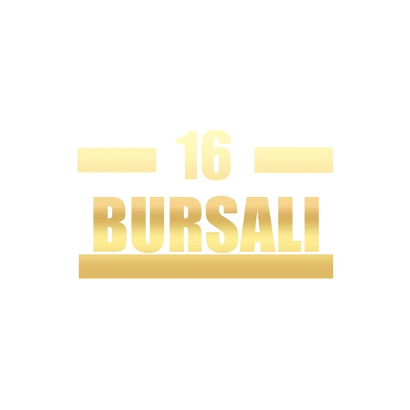 16 Bursalı Araba Sticker 17x17 Cm Gold ürün görseli 1
