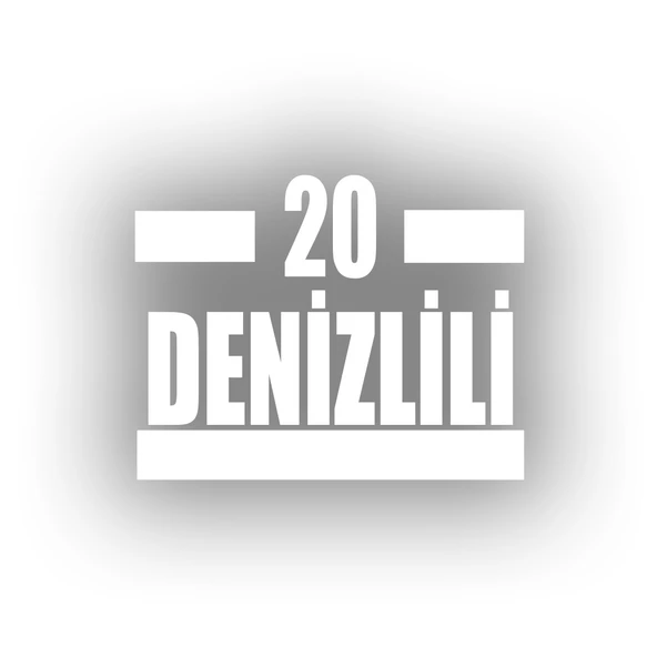 20 Denizlili Araba Sticker 17x17 Cm Beyaz ürün görseli 1