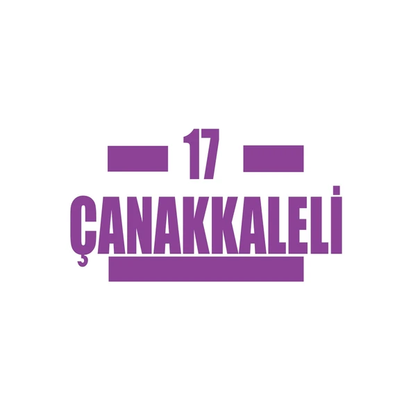 17 Çanakkaleli Araba Sticker 17x17 Cm Mor ürün görseli 1