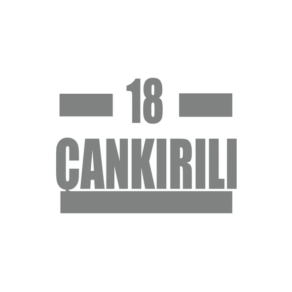 18 Çankırılı Araba Sticker 17x17 Cm Gri ürün görseli 1