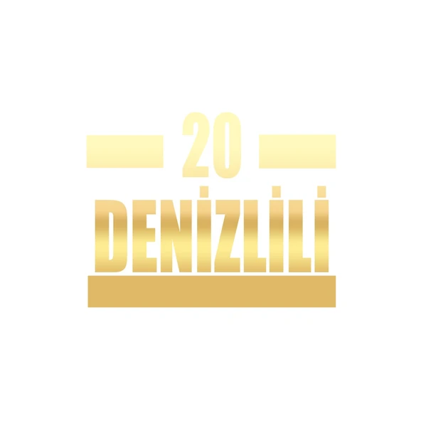 20 Denizlili Araba Sticker 17x17 Cm Gold ürün görseli 1