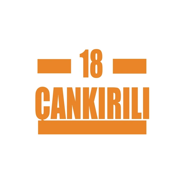 18 Çankırılı Araba Sticker 17x17 Cm Turuncu ürün görseli 1