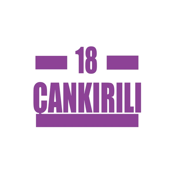 18 Çankırılı Araba Sticker 17x17 Cm Mor ürün görseli 1