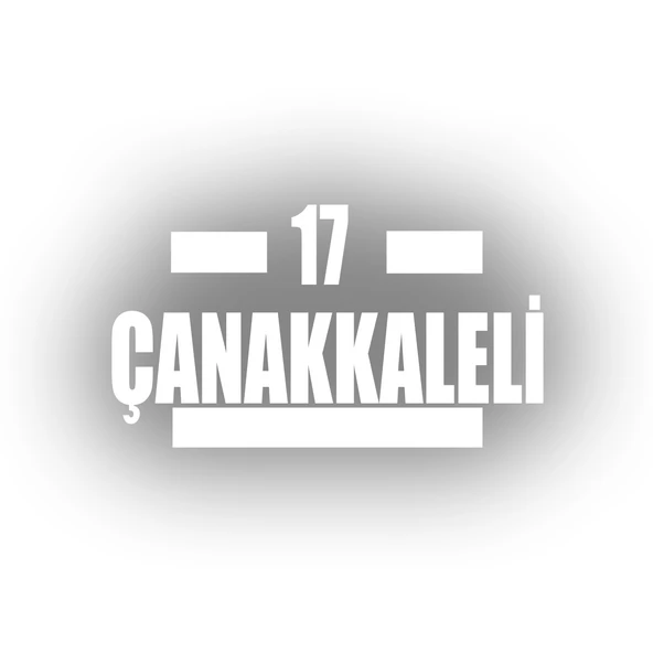 17 Çanakkaleli Araba Sticker 17x17 Cm Beyaz ürün görseli 1