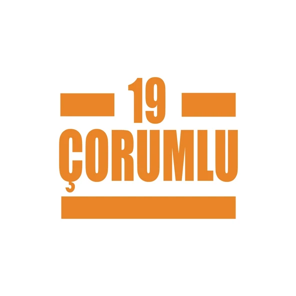 19 Çorumlu Araba Sticker 17x17 Cm Turuncu ürün görseli 1