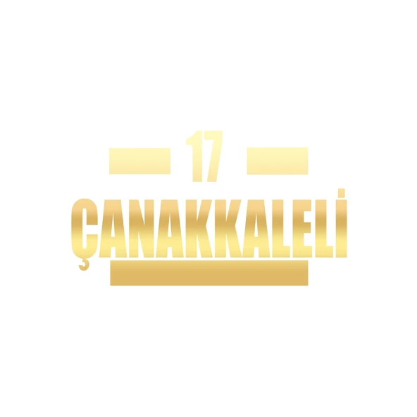 17 Çanakkaleli Araba Sticker 17x17 Cm Gold ürün görseli 1