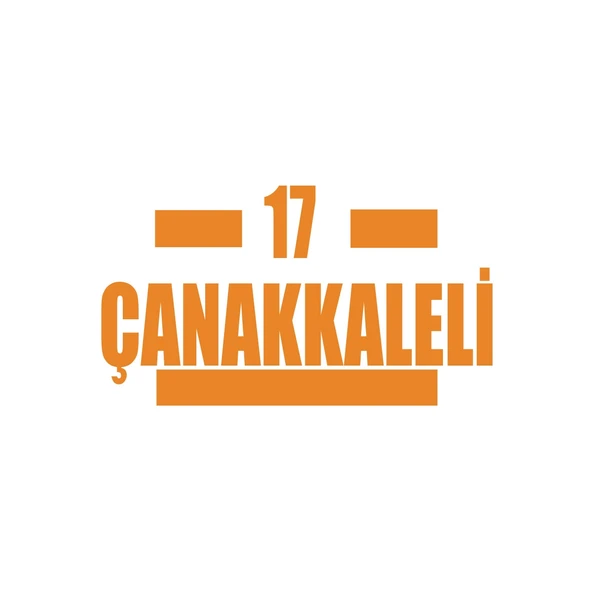 17 Çanakkaleli Araba Sticker 17x17 Cm Turuncu ürün görseli 1