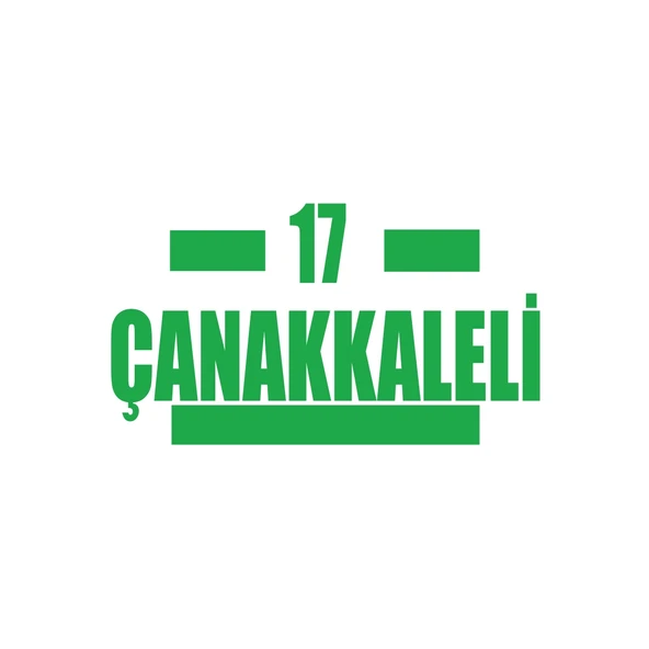 17 Çanakkaleli Araba Sticker 17x17 Cm Yeşil ürün görseli 1