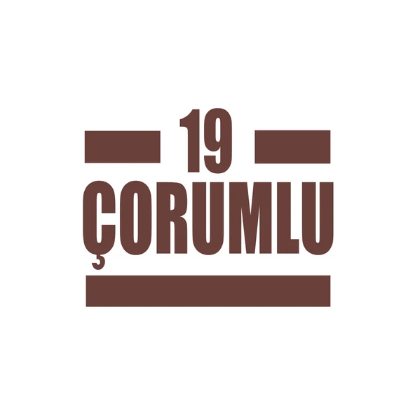 19 Çorumlu Araba Sticker 17x17 Cm Kahverengi ürün görseli 1