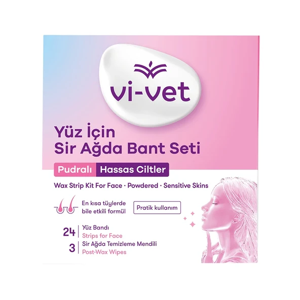 VİVET Sir Ağda Bant Seti Pudralı Yüz 24 Adet ürün görseli 1
