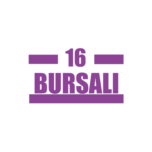16 Bursalı Araba Sticker 17x17 Cm Mor ürün görseli 1