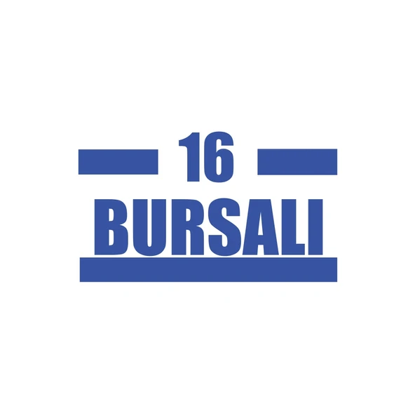 16 Bursalı Araba Sticker 17x17 Cm Mavi ürün görseli 1