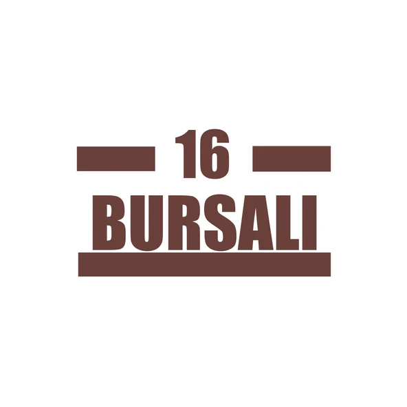 16 Bursalı Araba Sticker 17x17 Cm Kahverengi ürün görseli 1