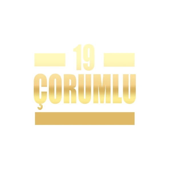 19 Çorumlu Araba Sticker 17x17 Cm Gold ürün görseli 1