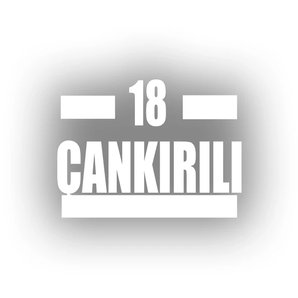 18 Çankırılı Araba Sticker 17x17 Cm Beyaz ürün görseli 1