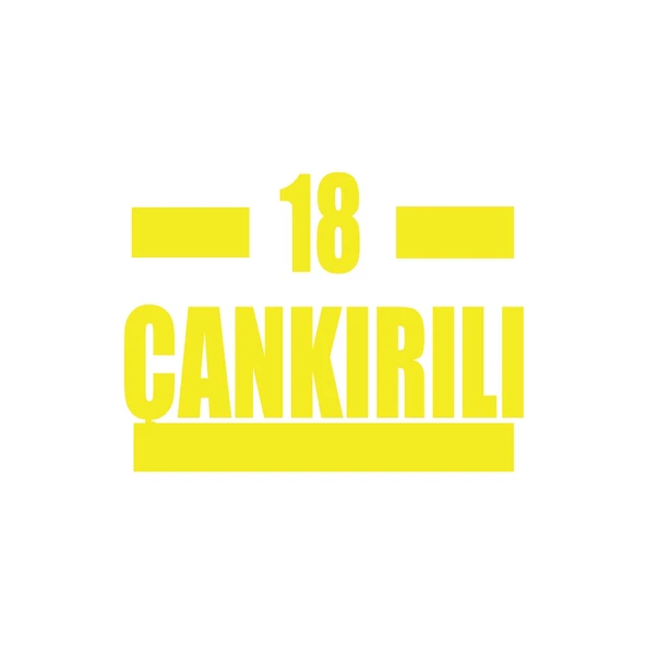 18 Çankırılı Araba Sticker 17x17 Cm Sarı ürün görseli 1