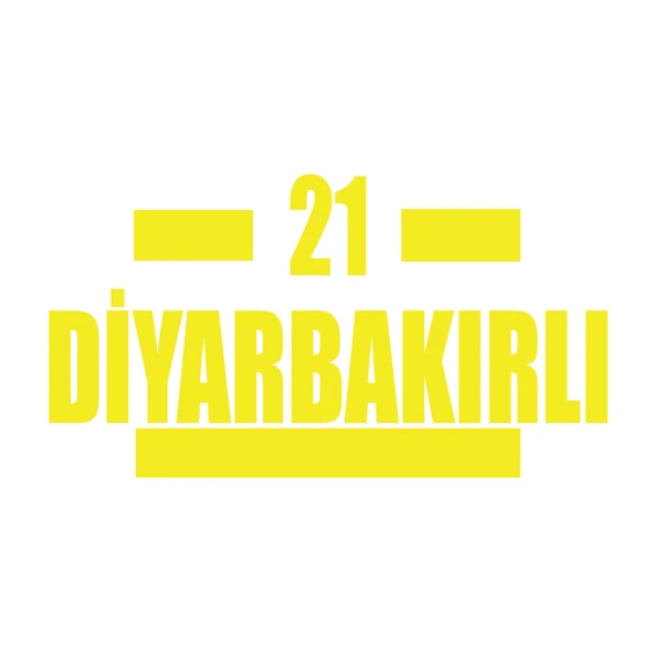 21 Diyarbakırlı Araba Sticker 17x17 Cm Sarı ürün görseli 1