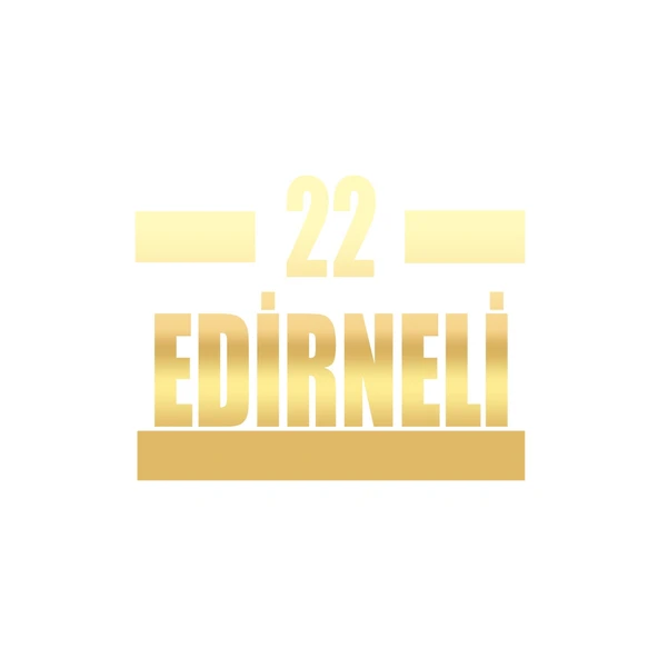 22 Edirneli Araba Sticker 17x17 Cm Gold ürün görseli 1