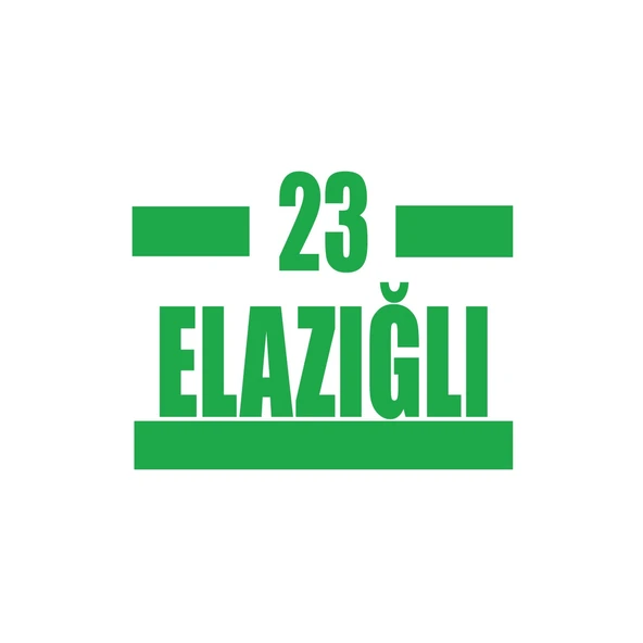 23 Elazığlı Araba Sticker 17x17 Cm Yeşil ürün görseli 1