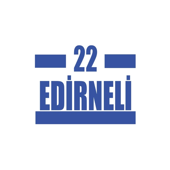 22 Edirneli Araba Sticker 17x17 Cm Mavi ürün görseli 1