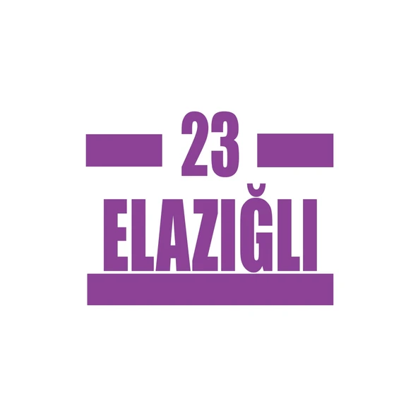 23 Elazığlı Araba Sticker 17x17 Cm Mor ürün görseli 1
