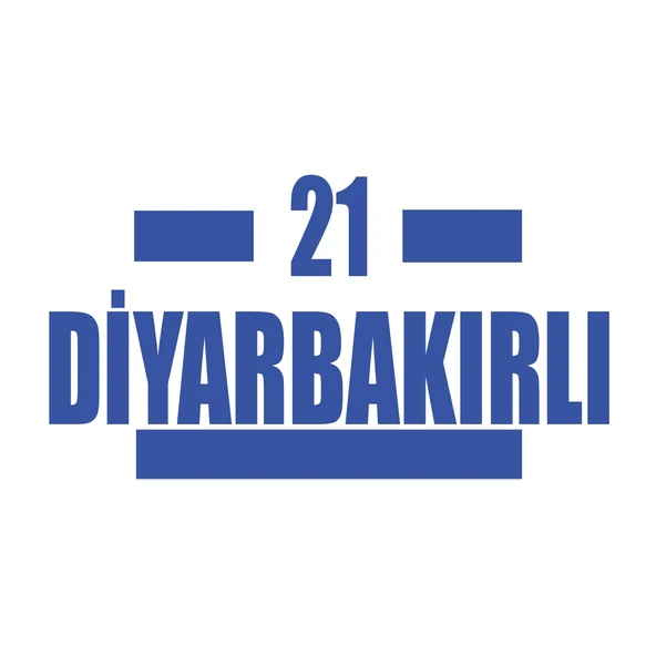 21 Diyarbakırlı Araba Sticker 17x17 Cm Mavi ürün görseli 1