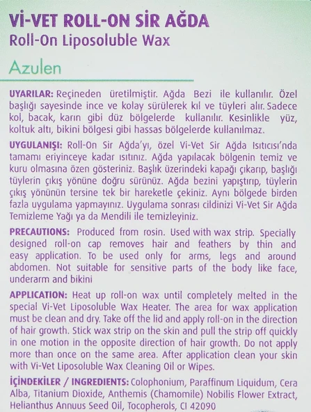 Vivet Roll-On Sir Ağda Azulen 100 ml - Resim 4