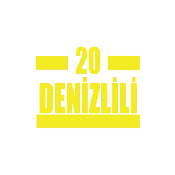 20 Denizlili Araba Sticker 17x17 Cm Sarı ürün görseli 1